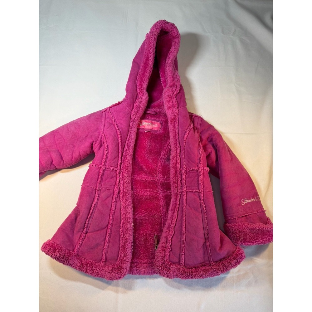 Hawke & Co‎ Outfitters Girls Faux Suede Pink Coat: Size 4T Super Soft & Warm - Picture 2 of 7